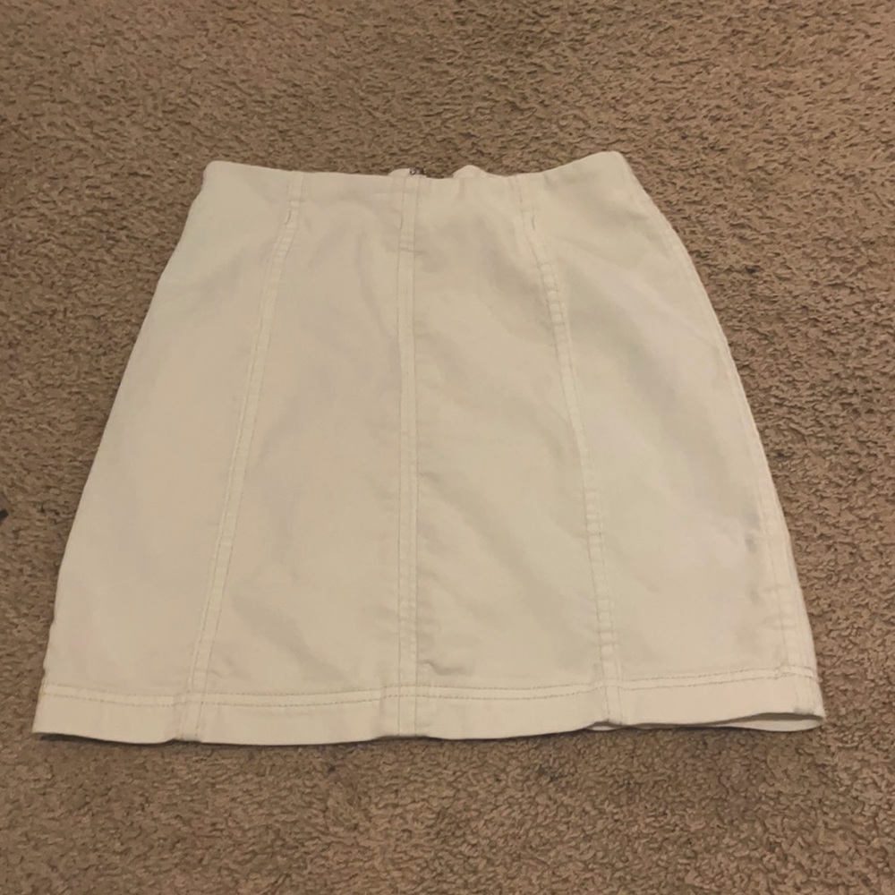 Free people fitted white skirt